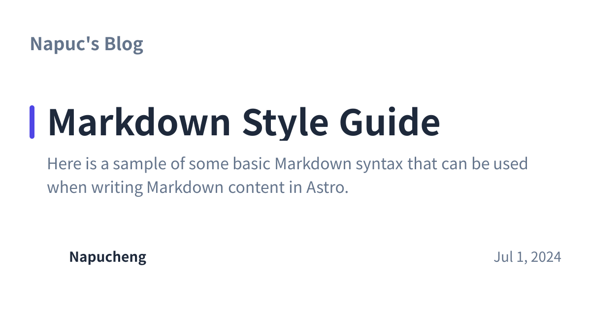 Share preview for Markdown Style Guide